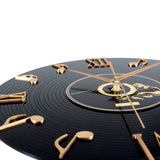 Vinyl-shaped Wall Clock with Musical Notes instead of Numbers