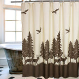 Bathroom Curtain - A perfect way to feel closer to a forest while taking a shower