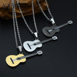 Stainless Steel Guitar Necklace