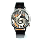 Hollow Quartz Musical Note Watch