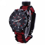 6 in 1 Survival Paracord Bracelet and Watch