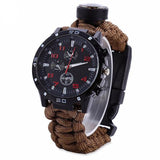 6 in 1 Survival Paracord Bracelet and Watch