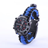 6 in 1 Survival Paracord Bracelet and Watch