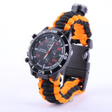 6 in 1 Survival Paracord Bracelet and Watch