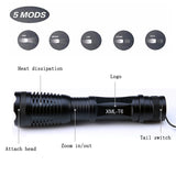 Waterproof Zoom Tactical Flashlight Bonus Deal