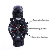 6 in 1 Survival Paracord Bracelet and Watch