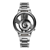 Hollow Quartz Musical Note Watch