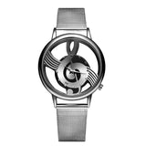 Hollow Quartz Musical Note Watch