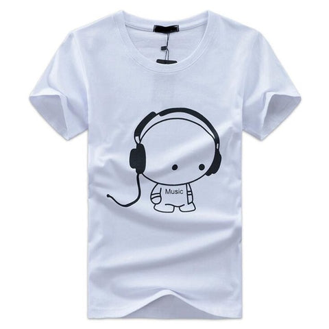 Musical Cartoon T-shirt - White