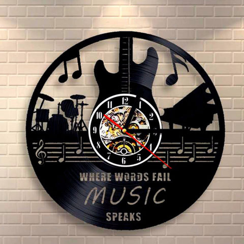 Vinyl-shaped Wall Clock